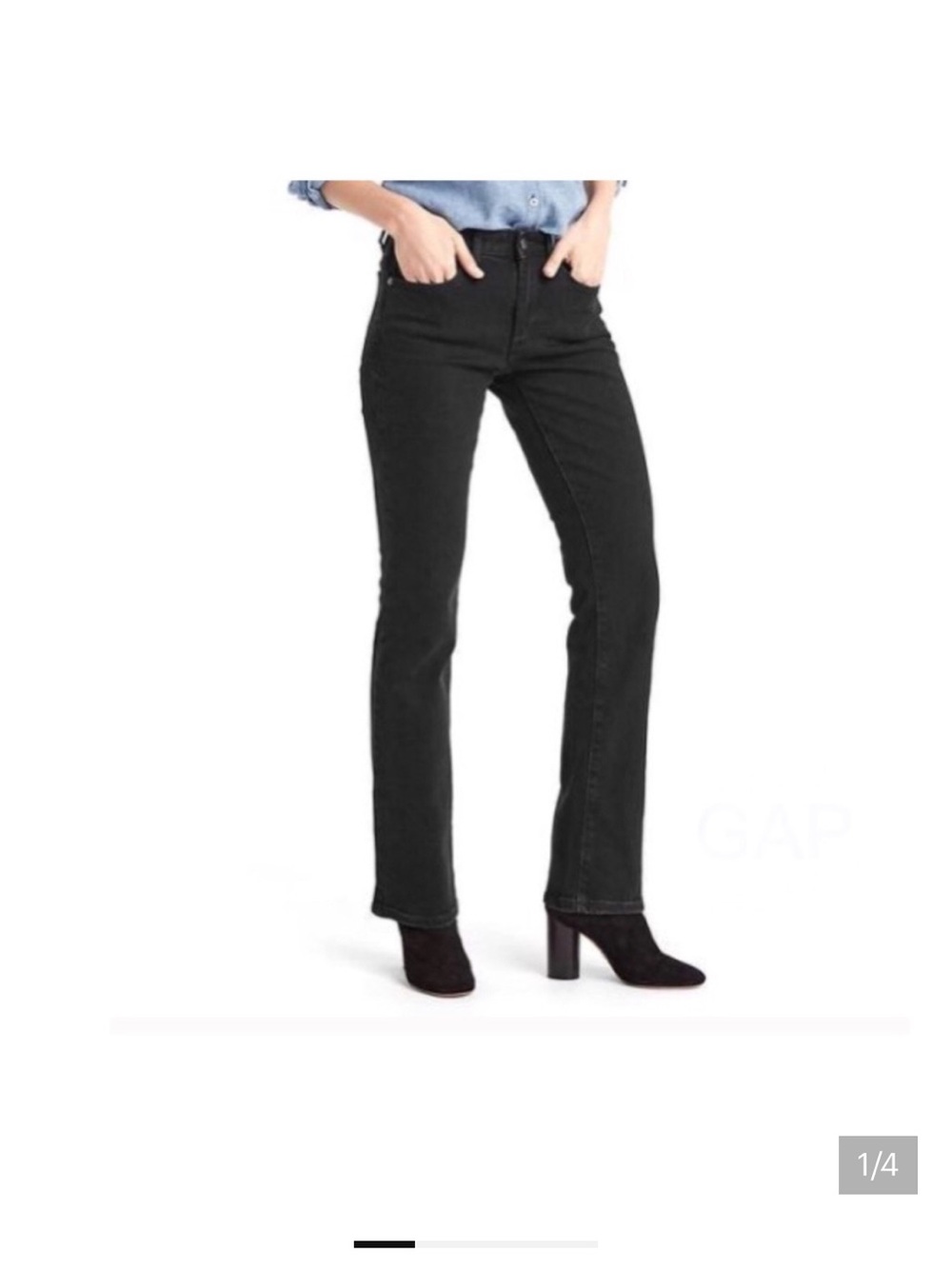 BRAND NEW: GAP Women's Black PERFECT BOOT Jeans